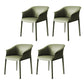Contemporary Kitchen Dining Chair Metal Legs Upholstered Arm Chair Green 4 Piece Set Clearhalo 'Dining Chairs' 'Dining Tables & Seating' 'dining_chair' 'furn' 'furn_dining_chair' 'Furniture' 'Kitchen & Dining Furniture' 6634751
