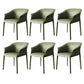 Contemporary Kitchen Dining Chair Metal Legs Upholstered Arm Chair Green 6 Piece Set Clearhalo 'Dining Chairs' 'Dining Tables & Seating' 'dining_chair' 'furn' 'furn_dining_chair' 'Furniture' 'Kitchen & Dining Furniture' 6634752