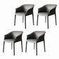Contemporary Kitchen Dining Chair Metal Legs Upholstered Arm Chair Dark Gray 4 Piece Set Clearhalo 'Dining Chairs' 'Dining Tables & Seating' 'dining_chair' 'furn' 'furn_dining_chair' 'Furniture' 'Kitchen & Dining Furniture' 6634756