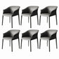 Contemporary Kitchen Dining Chair Metal Legs Upholstered Arm Chair Dark Gray 6 Piece Set Clearhalo 'Dining Chairs' 'Dining Tables & Seating' 'dining_chair' 'furn' 'furn_dining_chair' 'Furniture' 'Kitchen & Dining Furniture' 6634757