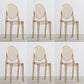 Indoor Plastic Dining Armless Chair King Louis Back Side Chair
