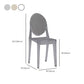 Indoor Plastic Dining Armless Chair King Louis Back Side Chair