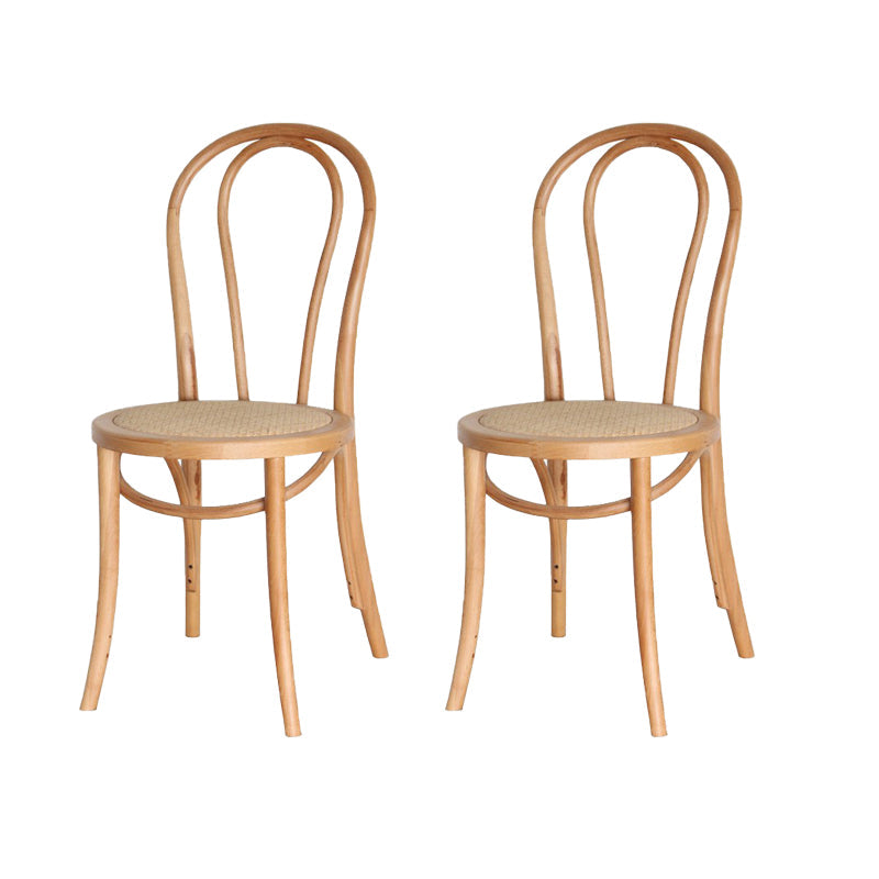 Armless Kitchen Dining Side Chair Wood Windsor Dining Side Chair Wood Rattan 2 Piece Set Clearhalo 'Dining Chairs' 'Dining Tables & Seating' 'dining_chair' 'furn' 'furn_dining_chair' 'Furniture' 'Kitchen & Dining Furniture' 6634819