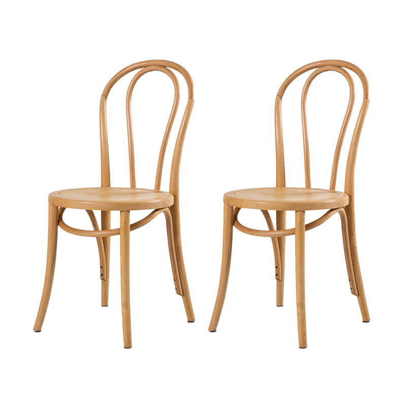 Armless Kitchen Dining Side Chair Wood Windsor Dining Side Chair Wood Wood 2 Piece Set Clearhalo 'Dining Chairs' 'Dining Tables & Seating' 'dining_chair' 'furn' 'furn_dining_chair' 'Furniture' 'Kitchen & Dining Furniture' 6634828
