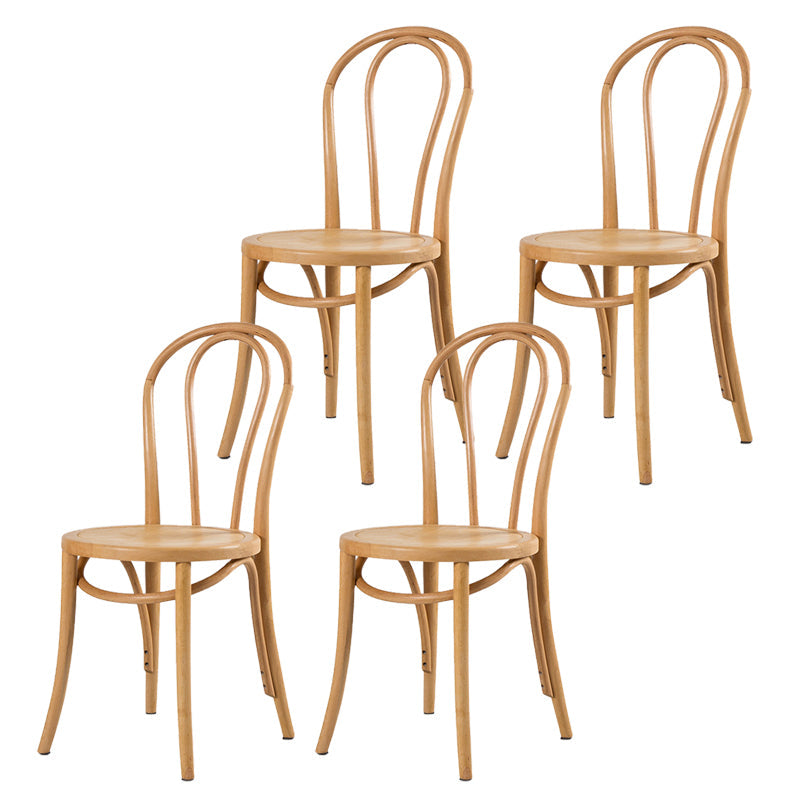 Armless Kitchen Dining Side Chair Wood Windsor Dining Side Chair Wood Wood 4 Piece Set Clearhalo 'Dining Chairs' 'Dining Tables & Seating' 'dining_chair' 'furn' 'furn_dining_chair' 'Furniture' 'Kitchen & Dining Furniture' 6634830