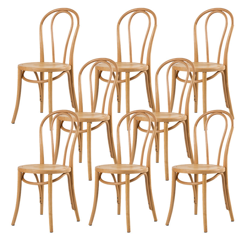 Armless Kitchen Dining Side Chair Wood Windsor Dining Side Chair Wood Wood 8 Piece Set Clearhalo 'Dining Chairs' 'Dining Tables & Seating' 'dining_chair' 'furn' 'furn_dining_chair' 'Furniture' 'Kitchen & Dining Furniture' 6634833
