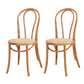 Armless Kitchen Dining Side Chair Wood Windsor Dining Side Chair Brown Rattan 2 Piece Set Clearhalo 'Dining Chairs' 'Dining Tables & Seating' 'dining_chair' 'furn' 'furn_dining_chair' 'Furniture' 'Kitchen & Dining Furniture' 6634834