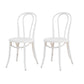 Armless Kitchen Dining Side Chair Wood Windsor Dining Side Chair White Wood 2 Piece Set Clearhalo 'Dining Chairs' 'Dining Tables & Seating' 'dining_chair' 'furn' 'furn_dining_chair' 'Furniture' 'Kitchen & Dining Furniture' 6634854