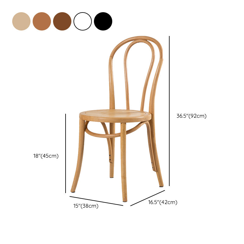 Armless Kitchen Dining Side Chair Wood Windsor Dining Side Chair Clearhalo 'Dining Chairs' 'Dining Tables & Seating' 'dining_chair' 'furn' 'furn_dining_chair' 'Furniture' 'Kitchen & Dining Furniture' 6634866
