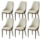 Kitchen Upholstered Dining Side Chair PU Leather Dining Chairs Light Gray 6 Piece Set Clearhalo 'Dining Chairs' 'Dining Tables & Seating' 'dining_chair' 'furn' 'furn_dining_chair' 'Furniture' 'Kitchen & Dining Furniture' 6634885