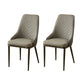 Kitchen Upholstered Dining Side Chair PU Leather Dining Chairs Dark Gray 2 Piece Set Clearhalo 'Dining Chairs' 'Dining Tables & Seating' 'dining_chair' 'furn' 'furn_dining_chair' 'Furniture' 'Kitchen & Dining Furniture' 6634895