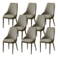 Kitchen Upholstered Dining Side Chair PU Leather Dining Chairs Dark Gray 8 Piece Set Clearhalo 'Dining Chairs' 'Dining Tables & Seating' 'dining_chair' 'furn' 'furn_dining_chair' 'Furniture' 'Kitchen & Dining Furniture' 6634898