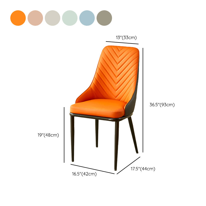 Kitchen Upholstered Dining Side Chair PU Leather Dining Chairs Clearhalo 'Dining Chairs' 'Dining Tables & Seating' 'dining_chair' 'furn' 'furn_dining_chair' 'Furniture' 'Kitchen & Dining Furniture' 6634899