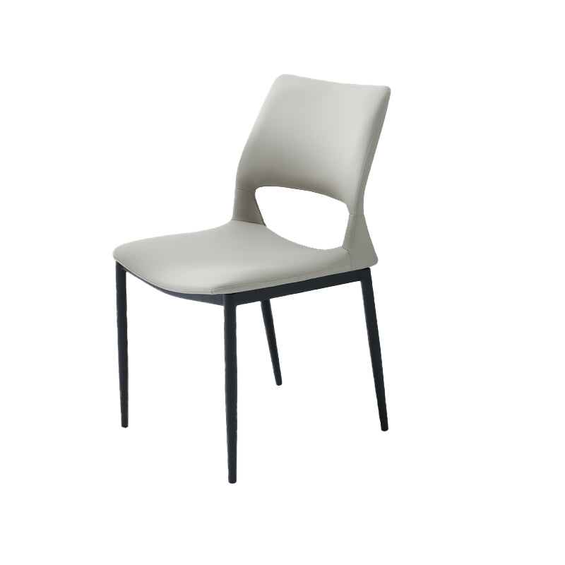 Industrial Kitchen Dining Side Chair Open Back Metal Side Chair Light Gray 1 Piece Clearhalo 'Dining Chairs' 'Dining Tables & Seating' 'dining_chair' 'furn' 'furn_dining_chair' 'Furniture' 'Kitchen & Dining Furniture' 6634909