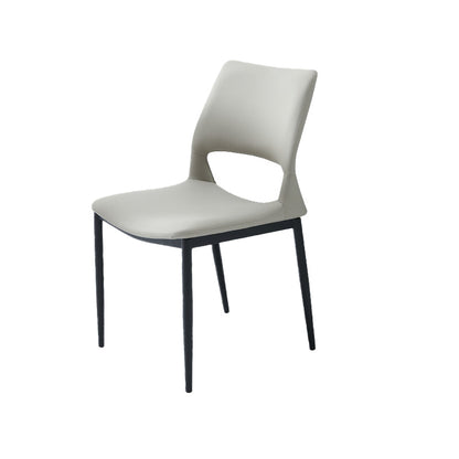 Industrial Kitchen Dining Side Chair Open Back Metal Side Chair Light Gray 1 Piece Clearhalo 'Dining Chairs' 'Dining Tables & Seating' 'dining_chair' 'furn' 'furn_dining_chair' 'Furniture' 'Kitchen & Dining Furniture' 6634909