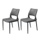 Industrial Kitchen Dining Side Chair Open Back Metal Side Chair Dark Gray 2 Piece Set Clearhalo 'Dining Chairs' 'Dining Tables & Seating' 'dining_chair' 'furn' 'furn_dining_chair' 'Furniture' 'Kitchen & Dining Furniture' 6634910