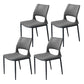 Industrial Kitchen Dining Side Chair Open Back Metal Side Chair Dark Gray 4 Piece Set Clearhalo 'Dining Chairs' 'Dining Tables & Seating' 'dining_chair' 'furn' 'furn_dining_chair' 'Furniture' 'Kitchen & Dining Furniture' 6634913