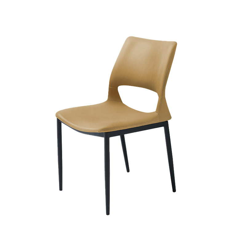 Industrial Kitchen Dining Side Chair Open Back Metal Side Chair Orange 1 Piece Clearhalo 'Dining Chairs' 'Dining Tables & Seating' 'dining_chair' 'furn' 'furn_dining_chair' 'Furniture' 'Kitchen & Dining Furniture' 6634918