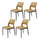 Industrial Kitchen Dining Side Chair Open Back Metal Side Chair Orange 4 Piece Set Clearhalo 'Dining Chairs' 'Dining Tables & Seating' 'dining_chair' 'furn' 'furn_dining_chair' 'Furniture' 'Kitchen & Dining Furniture' 6634920