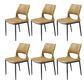 Industrial Kitchen Dining Side Chair Open Back Metal Side Chair Orange 6 Piece Set Clearhalo 'Dining Chairs' 'Dining Tables & Seating' 'dining_chair' 'furn' 'furn_dining_chair' 'Furniture' 'Kitchen & Dining Furniture' 6634921