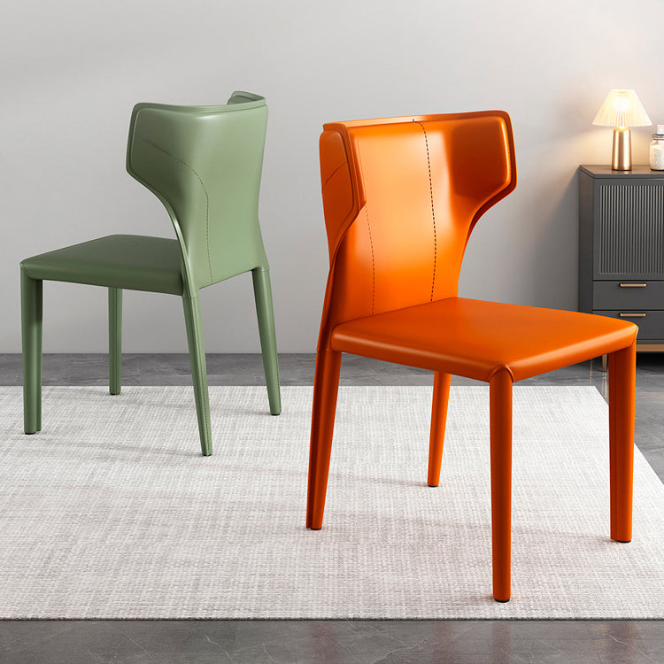 Modern Indoor Dining Room Chair Wingback Upholstered Side Chair