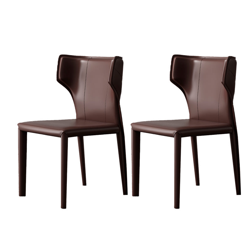 Modern Indoor Dining Room Chair Wingback Upholstered Side Chair
