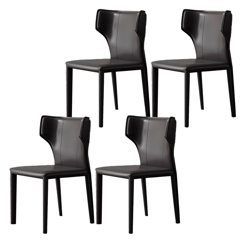 Modern Indoor Dining Room Chair Wingback Upholstered Side Chair