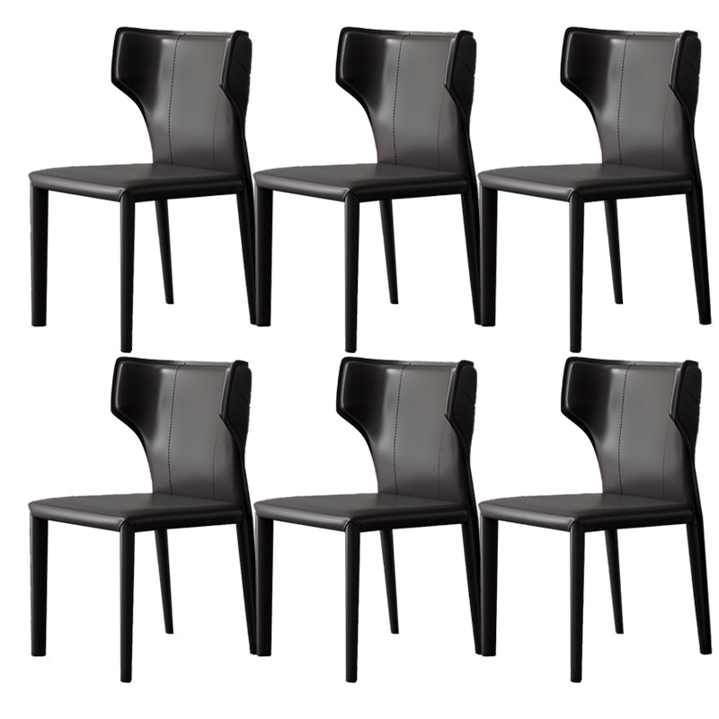 Modern Indoor Dining Room Chair Wingback Upholstered Side Chair