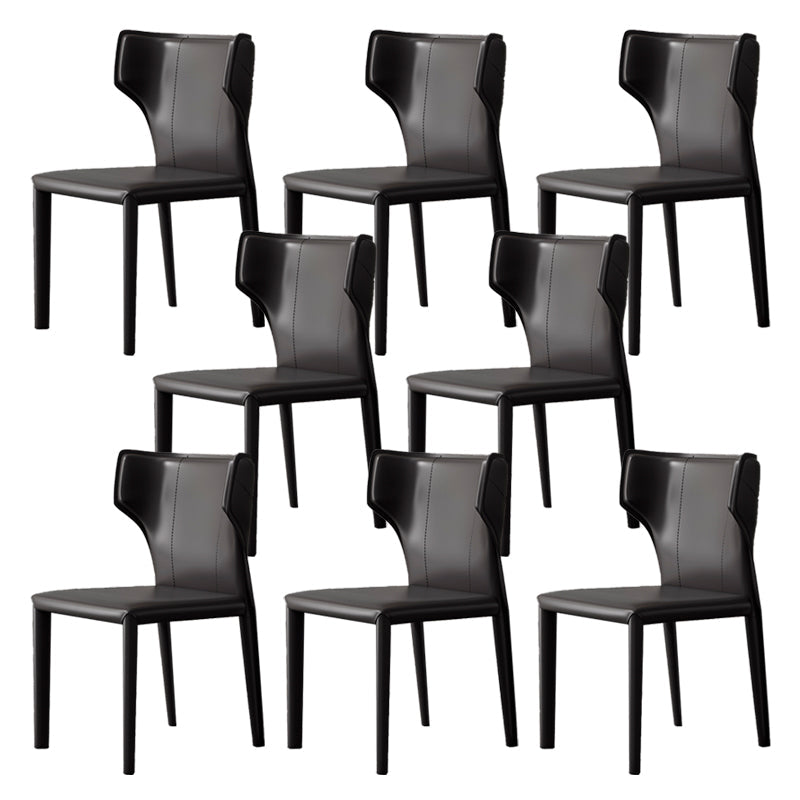 Modern Indoor Dining Room Chair Wingback Upholstered Side Chair