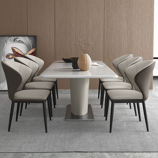 Dining Room Armless Dining Chairs Upholstered Wingback Side Chair