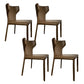 Contemporary Kitchen Wingback Side Chair Armless Dining Chairs Coffee 4 Piece Set Clearhalo 'Dining Chairs' 'Dining Tables & Seating' 'dining_chair' 'furn' 'furn_dining_chair' 'Furniture' 'Kitchen & Dining Furniture' 6635006