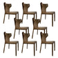 Contemporary Kitchen Wingback Side Chair Armless Dining Chairs Coffee 8 Piece Set Clearhalo 'Dining Chairs' 'Dining Tables & Seating' 'dining_chair' 'furn' 'furn_dining_chair' 'Furniture' 'Kitchen & Dining Furniture' 6635010