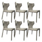 Contemporary Kitchen Wingback Side Chair Armless Dining Chairs Light Gray 6 Piece Set Clearhalo 'Dining Chairs' 'Dining Tables & Seating' 'dining_chair' 'furn' 'furn_dining_chair' 'Furniture' 'Kitchen & Dining Furniture' 6635018