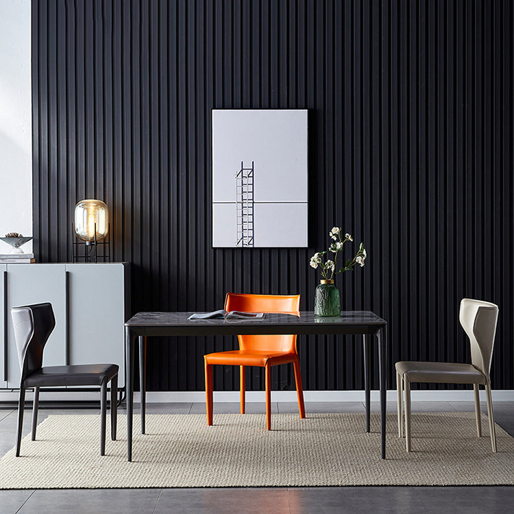 Contemporary Kitchen Wingback Side Chair Armless Dining Chairs Clearhalo 'Dining Chairs' 'Dining Tables & Seating' 'dining_chair' 'furn' 'furn_dining_chair' 'Furniture' 'Kitchen & Dining Furniture' 6635021