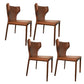 Contemporary Kitchen Wingback Side Chair Armless Dining Chairs Orange 4 Piece Set Clearhalo 'Dining Chairs' 'Dining Tables & Seating' 'dining_chair' 'furn' 'furn_dining_chair' 'Furniture' 'Kitchen & Dining Furniture' 6635028