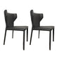 Contemporary Kitchen Wingback Side Chair Armless Dining Chairs Dark Gray 2 Piece Set Clearhalo 'Dining Chairs' 'Dining Tables & Seating' 'dining_chair' 'furn' 'furn_dining_chair' 'Furniture' 'Kitchen & Dining Furniture' 6635031