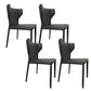 Contemporary Kitchen Wingback Side Chair Armless Dining Chairs Dark Gray 4 Piece Set Clearhalo 'Dining Chairs' 'Dining Tables & Seating' 'dining_chair' 'furn' 'furn_dining_chair' 'Furniture' 'Kitchen & Dining Furniture' 6635032