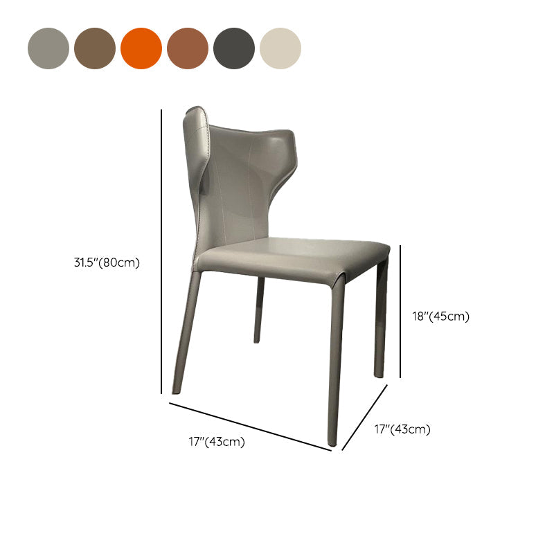 Contemporary Kitchen Wingback Side Chair Armless Dining Chairs Clearhalo 'Dining Chairs' 'Dining Tables & Seating' 'dining_chair' 'furn' 'furn_dining_chair' 'Furniture' 'Kitchen & Dining Furniture' 6635039