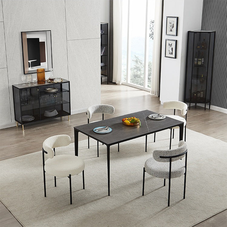 Contemporary Dining Accent Chair Armless Chair with Upholstered Clearhalo 'Dining Chairs' 'Dining Tables & Seating' 'dining_chair' 'furn' 'furn_dining_chair' 'Furniture' 'Kitchen & Dining Furniture' 6635045