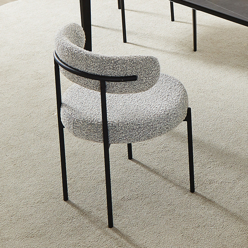 Contemporary Dining Accent Chair Armless Chair with Upholstered Light Gray 1 Piece Clearhalo 'Dining Chairs' 'Dining Tables & Seating' 'dining_chair' 'furn' 'furn_dining_chair' 'Furniture' 'Kitchen & Dining Furniture' 6635050