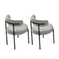 Contemporary Dining Accent Chair Armless Chair with Upholstered Light Gray 2 Piece Set Clearhalo 'Dining Chairs' 'Dining Tables & Seating' 'dining_chair' 'furn' 'furn_dining_chair' 'Furniture' 'Kitchen & Dining Furniture' 6635052