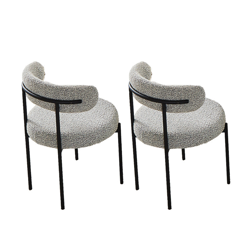 Contemporary Dining Accent Chair Armless Chair with Upholstered Light Gray 2 Piece Set Clearhalo 'Dining Chairs' 'Dining Tables & Seating' 'dining_chair' 'furn' 'furn_dining_chair' 'Furniture' 'Kitchen & Dining Furniture' 6635052