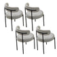 Contemporary Dining Accent Chair Armless Chair with Upholstered Light Gray 4 Piece Set Clearhalo 'Dining Chairs' 'Dining Tables & Seating' 'dining_chair' 'furn' 'furn_dining_chair' 'Furniture' 'Kitchen & Dining Furniture' 6635054