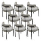 Contemporary Dining Accent Chair Armless Chair with Upholstered Light Gray 8 Piece Set Clearhalo 'Dining Chairs' 'Dining Tables & Seating' 'dining_chair' 'furn' 'furn_dining_chair' 'Furniture' 'Kitchen & Dining Furniture' 6635057