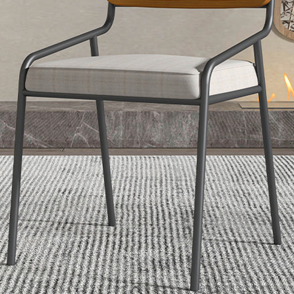 Modern Indoor Dining Room Chair Upholstered Armless Side Chair