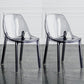 Indoor-Outdoor Plastic Side Chair Stacking Dining Accent Chair Grey 2 Piece Set Clearhalo 'Dining Chairs' 'Dining Tables & Seating' 'dining_chair' 'furn' 'furn_dining_chair' 'Furniture' 'Kitchen & Dining Furniture' 6635117