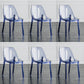 Indoor-Outdoor Plastic Side Chair Stacking Dining Accent Chair Blue 6 Piece Set Clearhalo 'Dining Chairs' 'Dining Tables & Seating' 'dining_chair' 'furn' 'furn_dining_chair' 'Furniture' 'Kitchen & Dining Furniture' 6635131