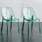 Indoor-Outdoor Plastic Side Chair Stacking Dining Accent Chair Green 2 Piece Set Clearhalo 'Dining Chairs' 'Dining Tables & Seating' 'dining_chair' 'furn' 'furn_dining_chair' 'Furniture' 'Kitchen & Dining Furniture' 6635133