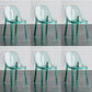 Indoor-Outdoor Plastic Side Chair Stacking Dining Accent Chair Green 6 Piece Set Clearhalo 'Dining Chairs' 'Dining Tables & Seating' 'dining_chair' 'furn' 'furn_dining_chair' 'Furniture' 'Kitchen & Dining Furniture' 6635135