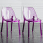 Indoor-Outdoor Plastic Side Chair Stacking Dining Accent Chair Purple 2 Piece Set Clearhalo 'Dining Chairs' 'Dining Tables & Seating' 'dining_chair' 'furn' 'furn_dining_chair' 'Furniture' 'Kitchen & Dining Furniture' 6635137